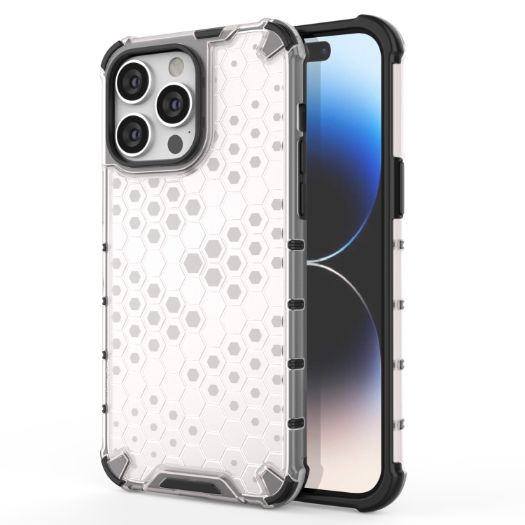  iPhone 15 Pro Max Skal Honeycomb Shockproof Vit