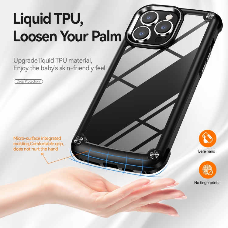  iPhone 15 Pro Max Skal Armor Shockproof Hybrid Svart