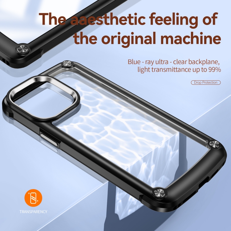  iPhone 15 Pro Max Skal Armor Shockproof Hybrid Svart