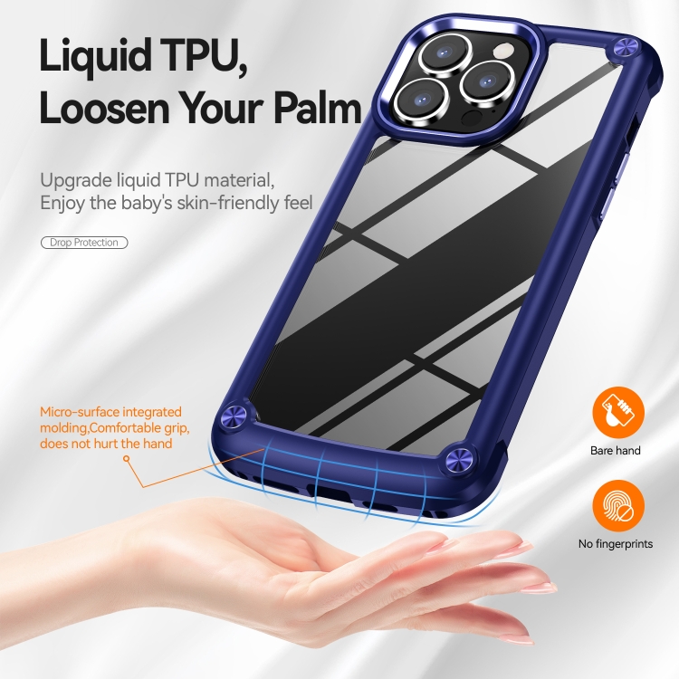  iPhone 15 Pro Max Skal Armor Shockproof Hybrid Blå
