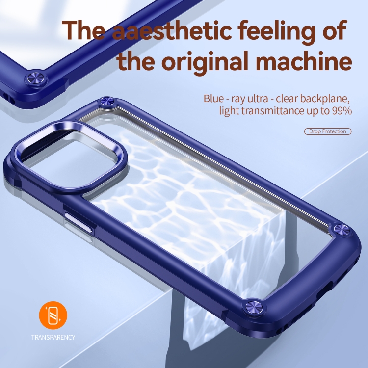  iPhone 15 Pro Max Skal Armor Shockproof Hybrid Blå
