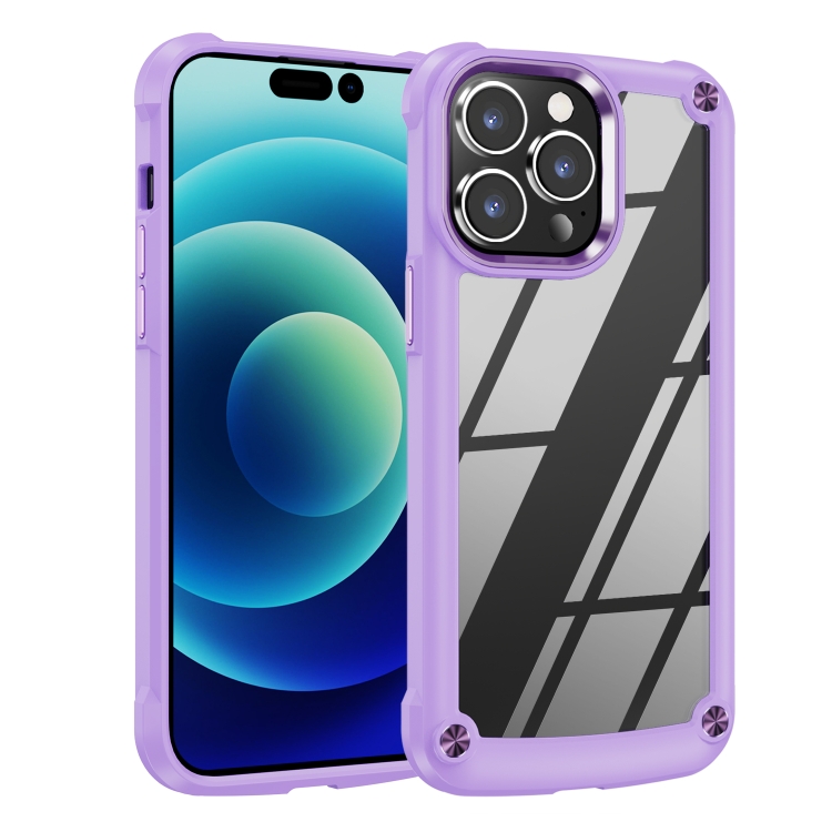  iPhone 15 Pro Max Skal Armor Shockproof Hybrid Lila