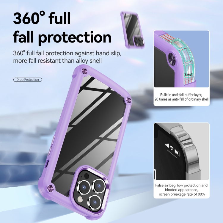  iPhone 15 Pro Max Skal Armor Shockproof Hybrid Lila