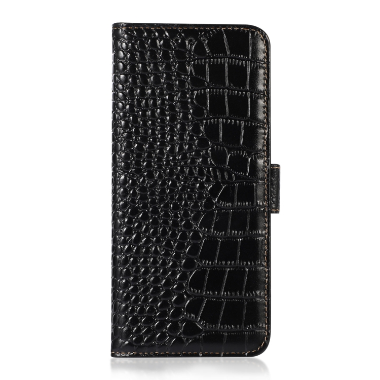  iPhone 15 Pro Max Fodral Krokodil Textur Svart