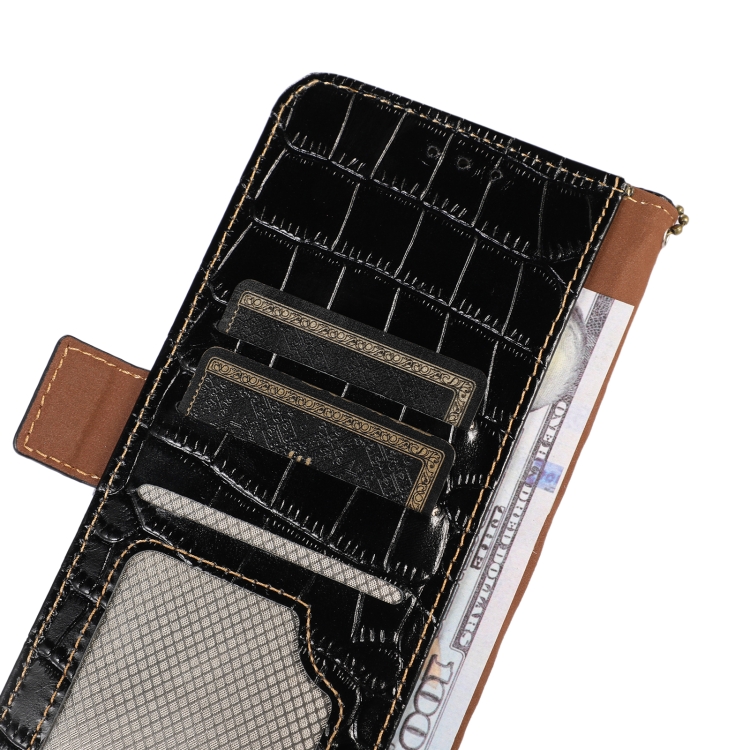  iPhone 15 Pro Max Fodral Krokodil Textur Svart
