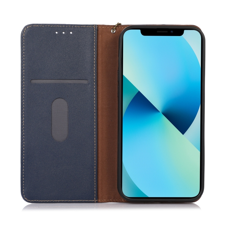 KHAZNEH KHAZNEH iPhone 15 Pro Max Fodral Äkta Läder Blå