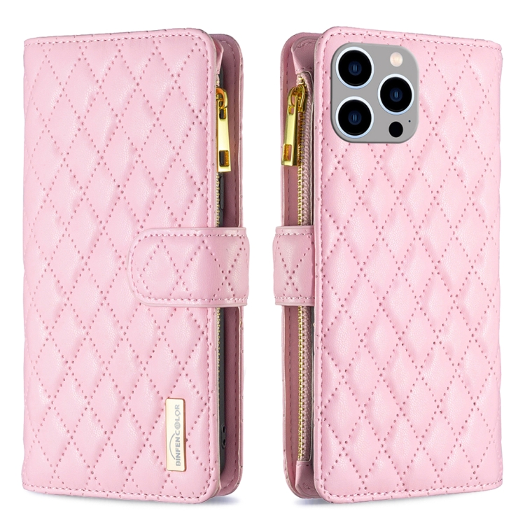 BINFEN BINFEN iPhone 15 Pro Max Fodral Diamond Multifunktionell Rosa