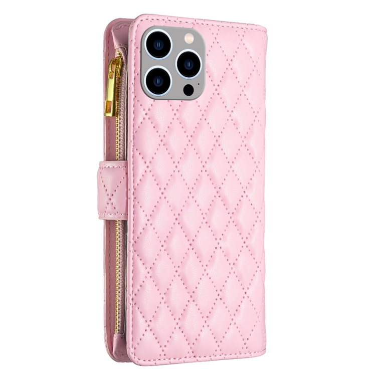 BINFEN BINFEN iPhone 15 Pro Max Fodral Diamond Multifunktionell Rosa