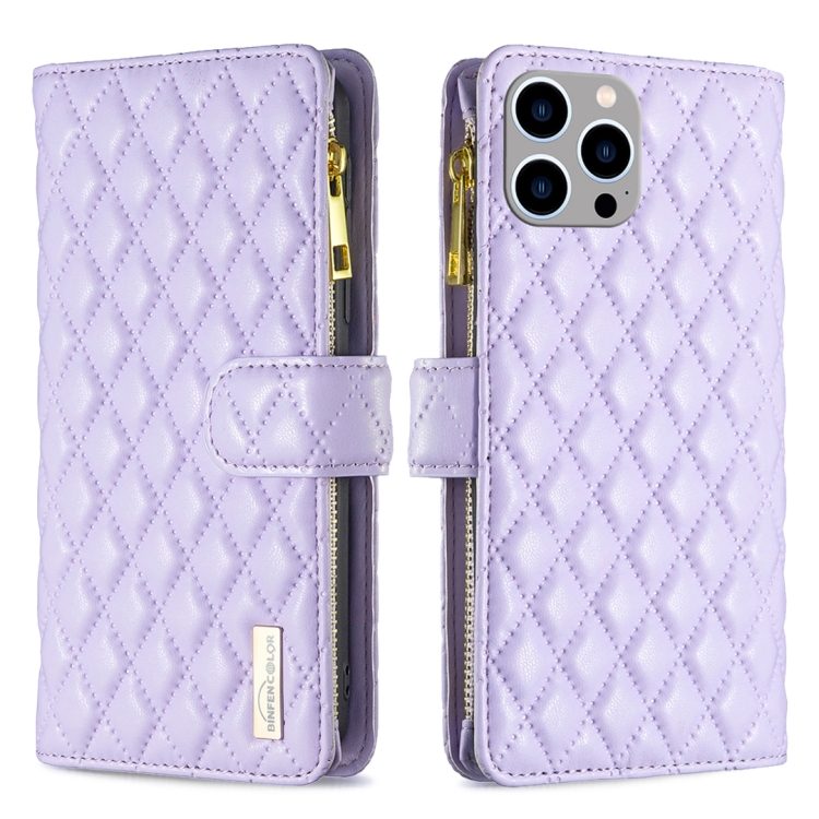 BINFEN BINFEN iPhone 15 Pro Max Fodral Diamond Multifunktionell Lila