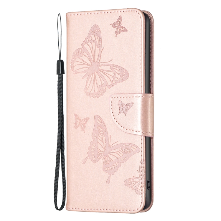  iPhone 15 Pro Max Fodral Med Fjäril Tryck Roséguld