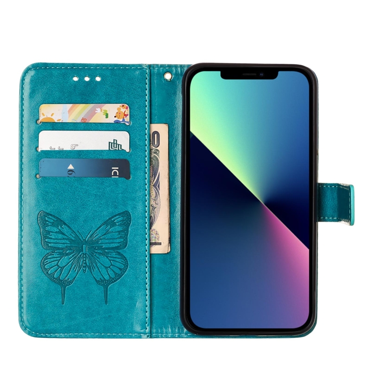  iPhone 15 Pro Max Fodral Fjäril Tryck Blå