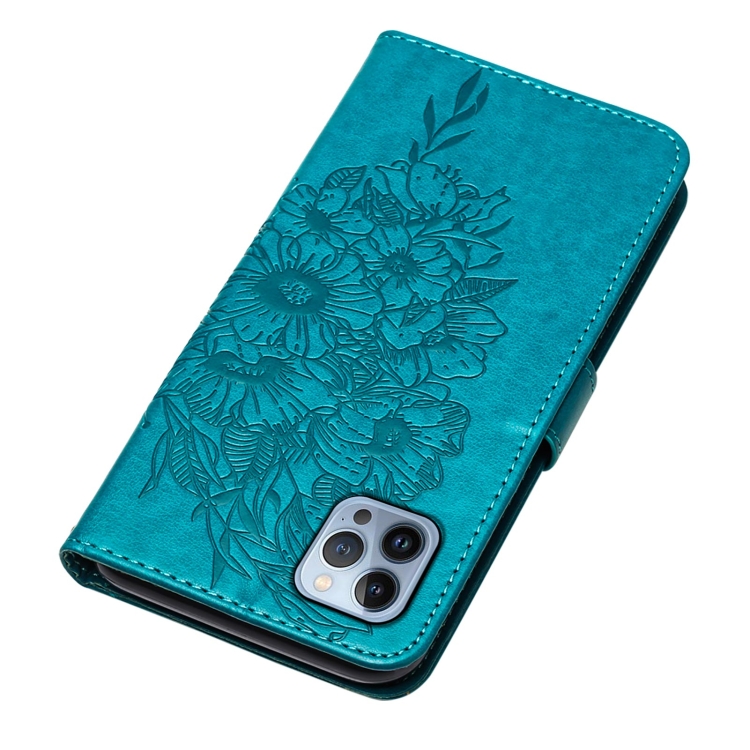  iPhone 15 Pro Max Fodral Fjäril Tryck Blå