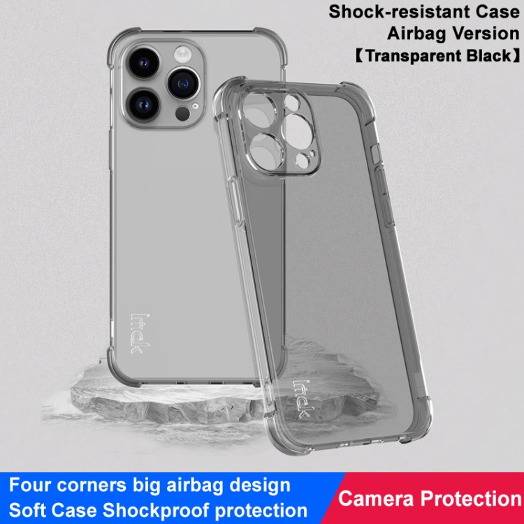IMAK IMAK iPhone 15 Pro Max Skal Shockproof AirBag Tonad Svart
