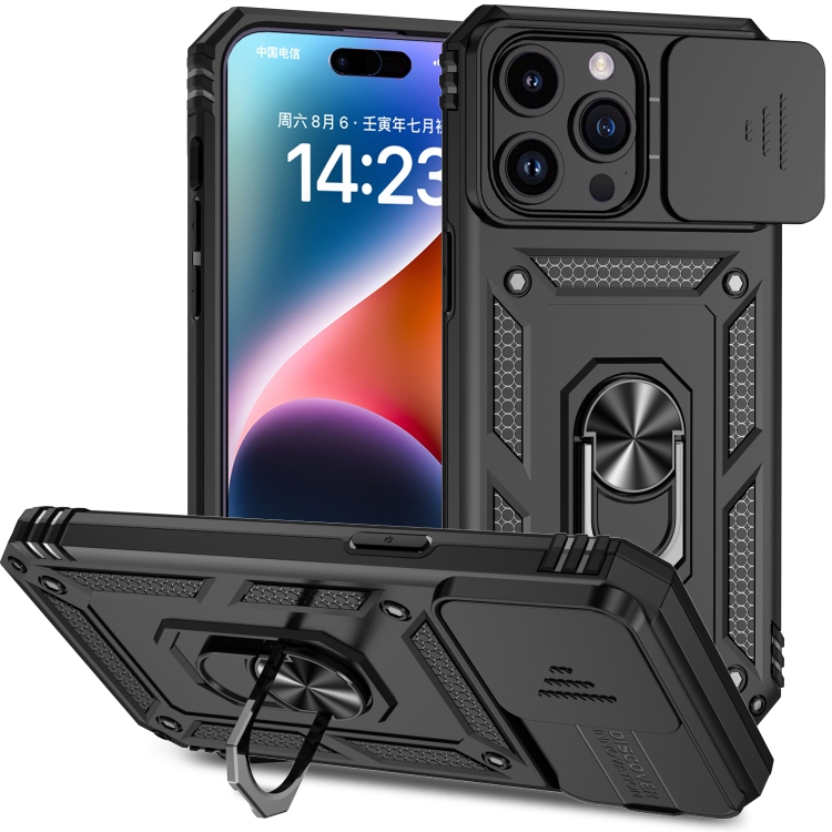  iPhone 15 Pro Max Skal CamShield Armor Ring Svart