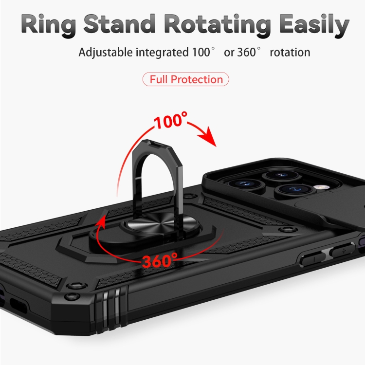 iPhone 15 Pro Max Skal CamShield Armor Ring Svart