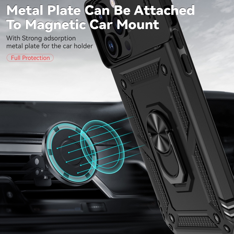  iPhone 15 Pro Max Skal CamShield Armor Ring Svart