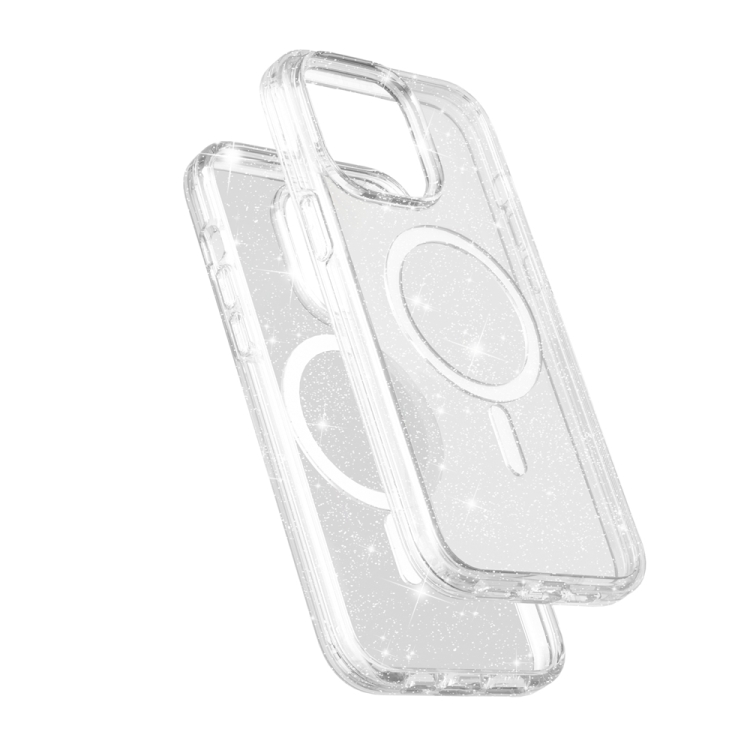  iPhone 15 Pro Max Skal MagSafe Glitter Transparent