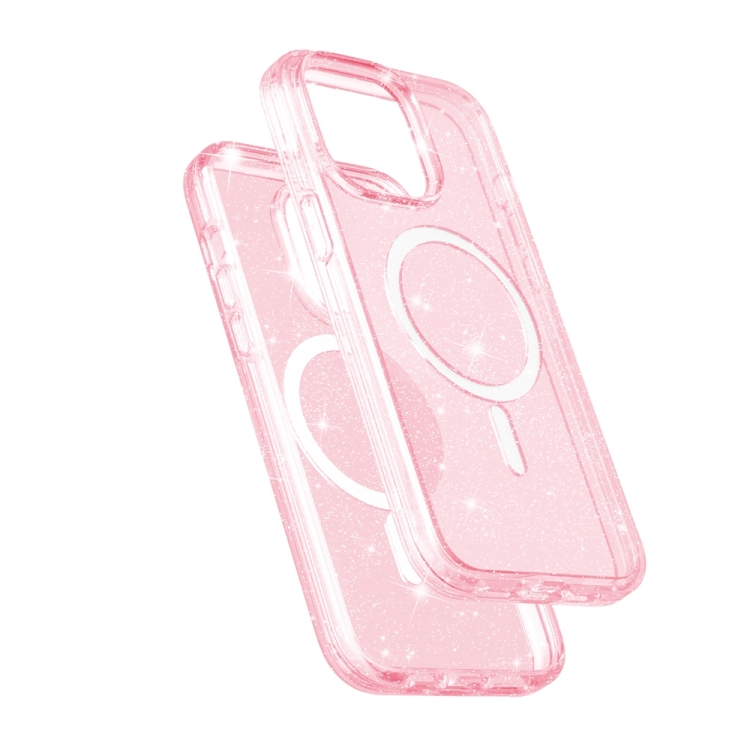  iPhone 15 Pro Max Skal MagSafe Glitter Rosa