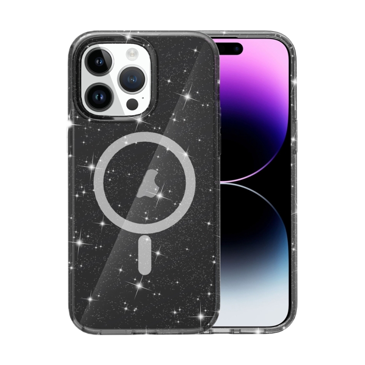 iPhone 15 Pro Max Skal MagSafe Glitter Svart