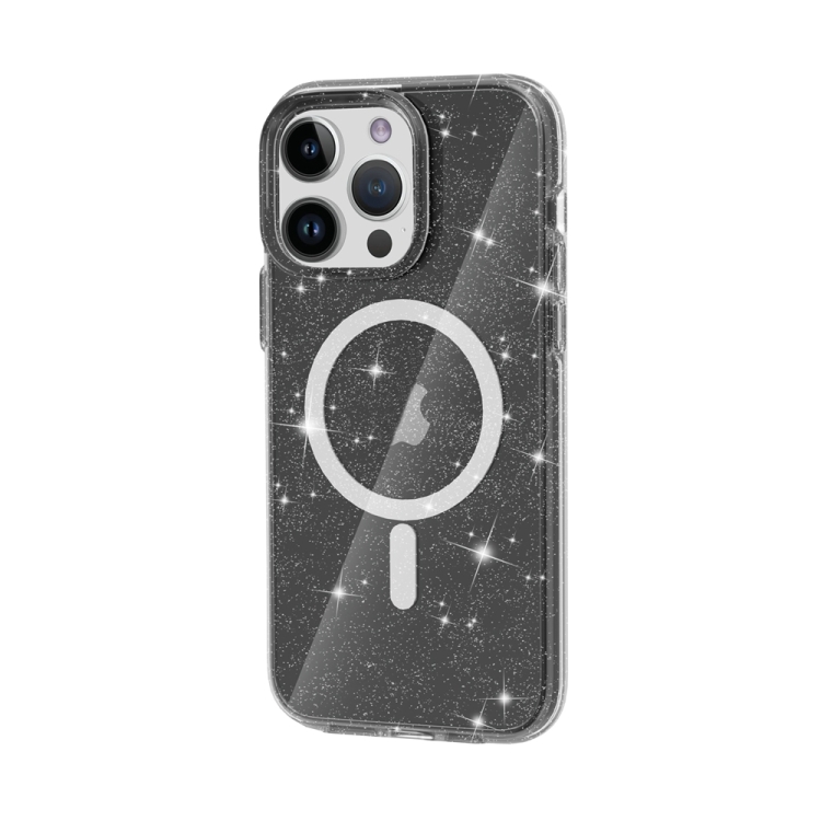  iPhone 15 Pro Max Skal MagSafe Glitter Svart