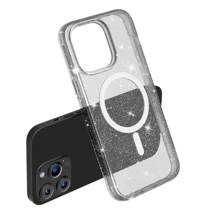  iPhone 15 Pro Max Skal MagSafe Glitter Svart