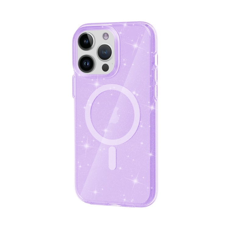  iPhone 15 Pro Max Skal MagSafe Glitter Lila