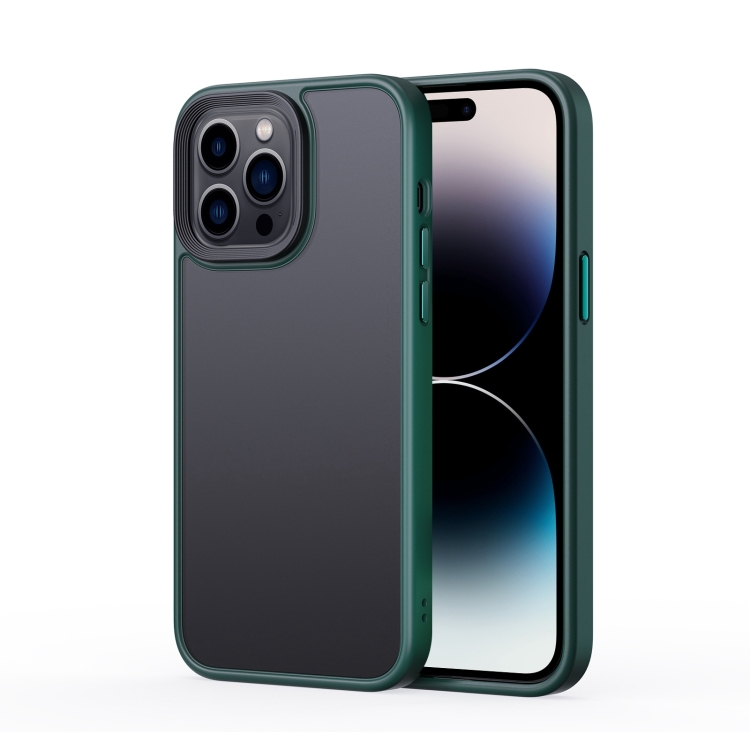  iPhone 15 Pro Max Skal Frostad Hybrid Mörk Grön