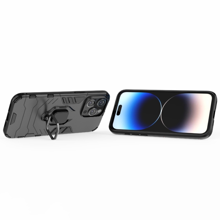  iPhone 15 Pro Max Skal Hybrid Armor Ring Svart