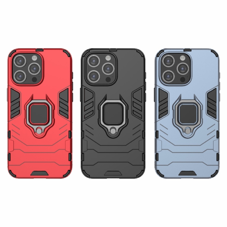 iPhone 15 Pro Max Skal Hybrid Armor Ring Svart