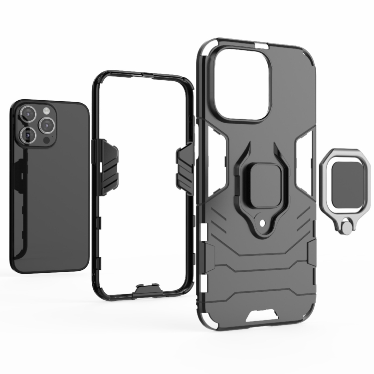  iPhone 15 Pro Max Skal Hybrid Armor Ring Röd