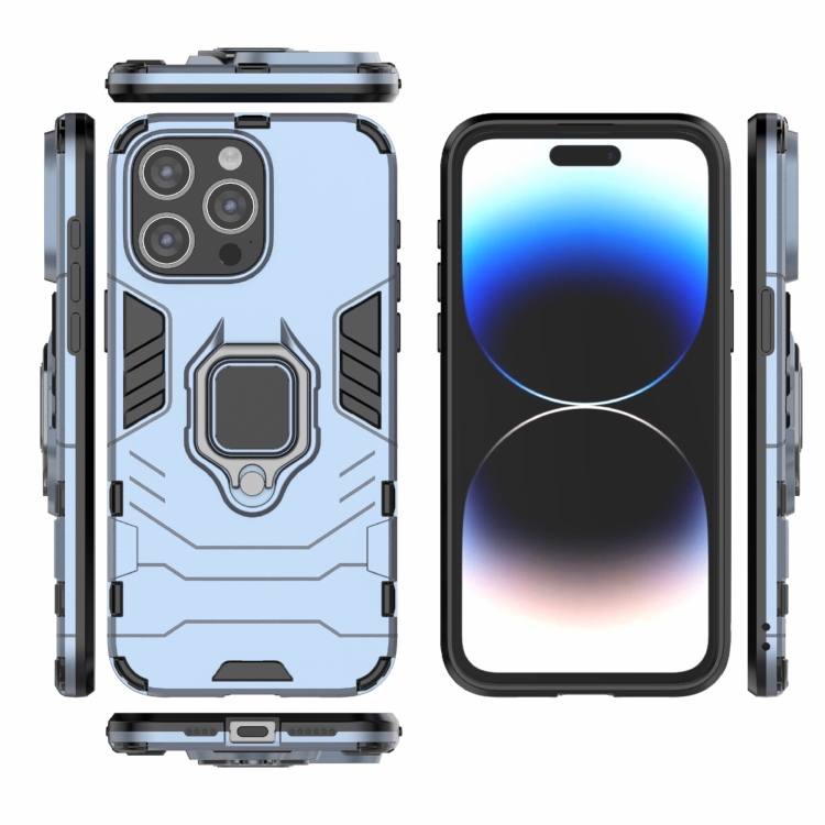  iPhone 15 Pro Max Skal Hybrid Armor Ring Navy Blue