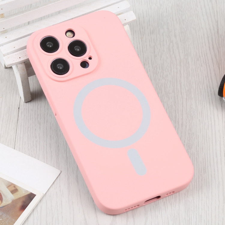  iPhone 15 Pro Max Skal MagSafe Liquid Silikon Rosa