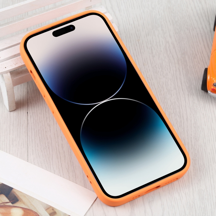  iPhone 15 Pro Max Skal MagSafe Liquid Silikon Orange