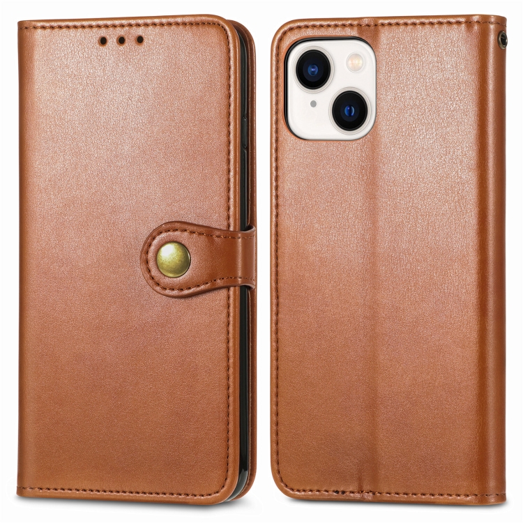  iPhone 15 Pro Max Fodral Retro Läder Brun