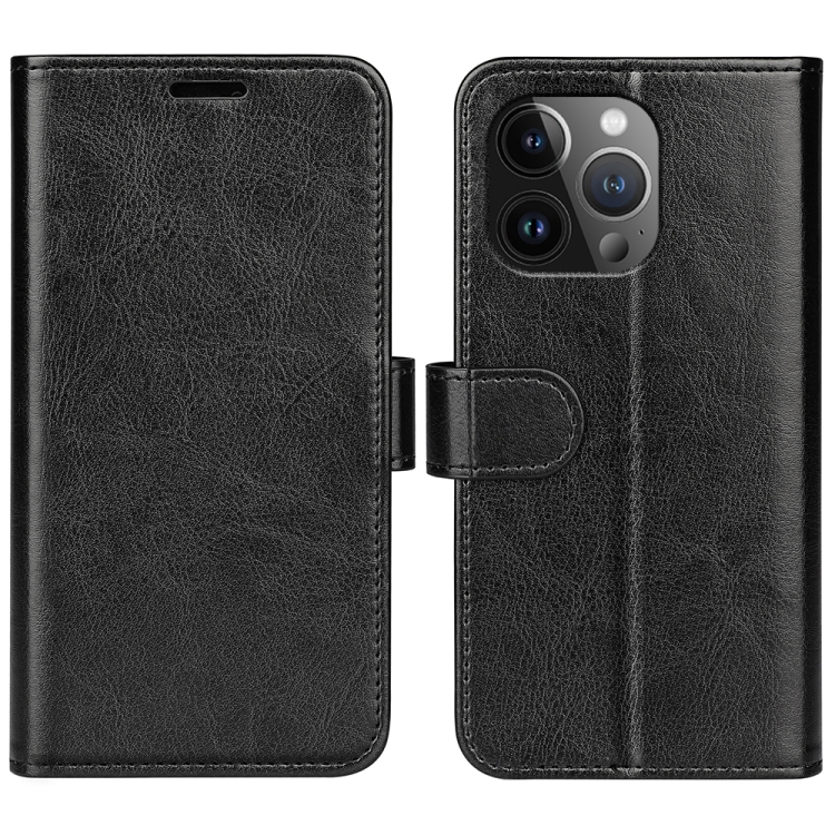  iPhone 15 Pro Max Fodral Läder Svart
