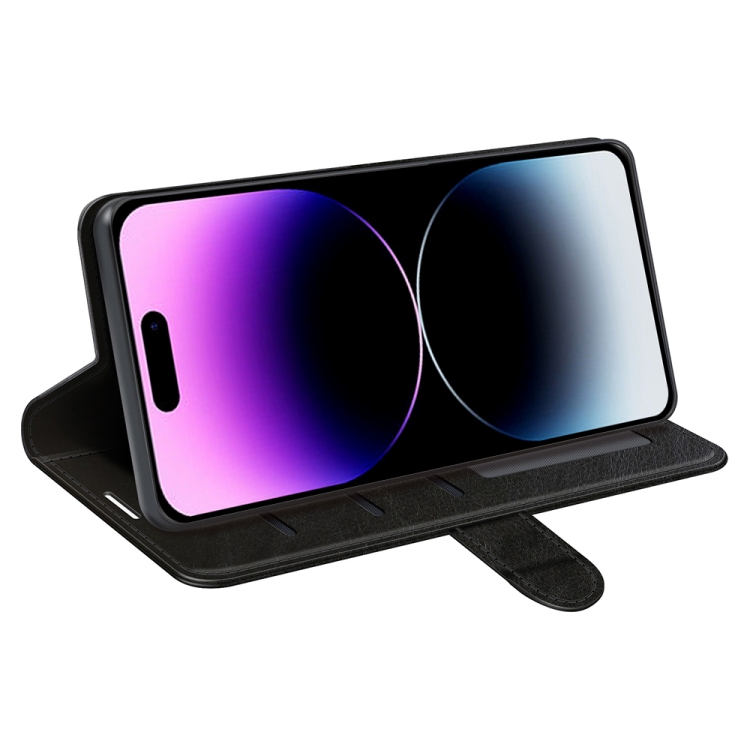  iPhone 15 Pro Max Fodral Läder Svart