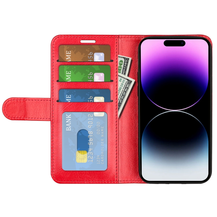  iPhone 15 Pro Max Fodral Läder Röd