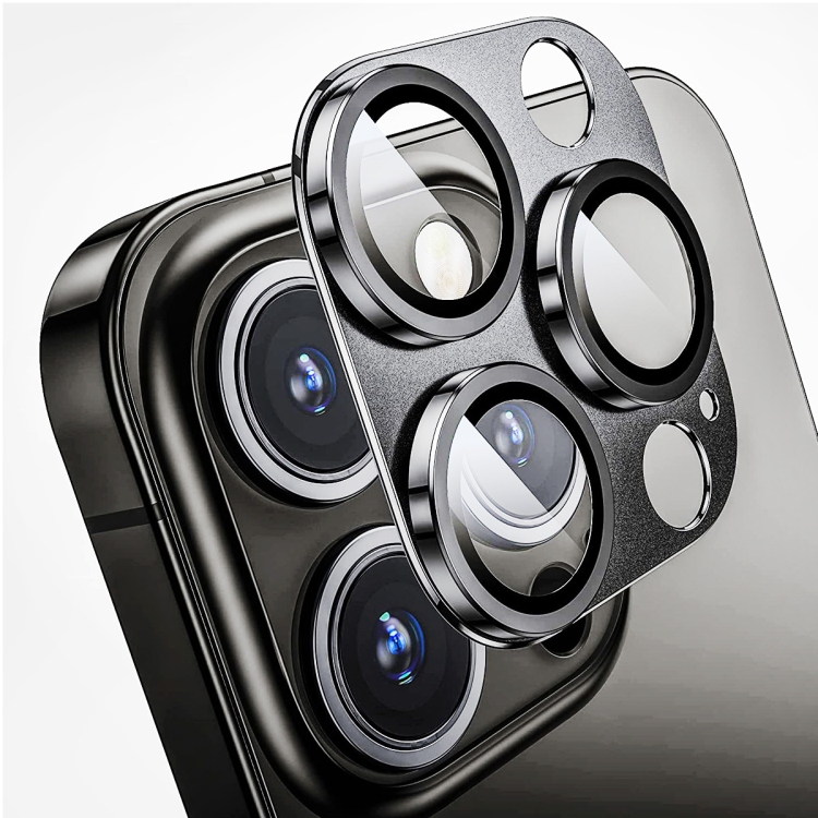ENKAY ENKAY iPhone 15 Pro / 15 Pro Max Linsskydd Aluminium Härdat Glas