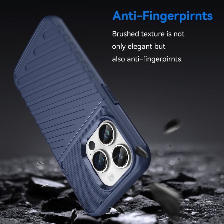  iPhone 15 Pro Skal Twill Textur Blå