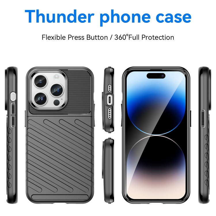 iPhone 15 Pro Skal Twill Textur Svart