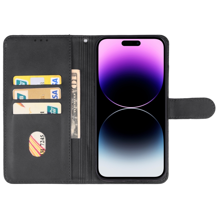  iPhone 15 Pro Fodral Läder Svart