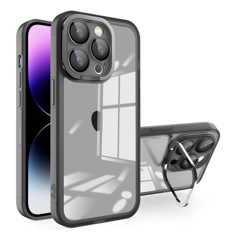  iPhone 15 Pro Skal Cam Kickstand Hybrid Svart
