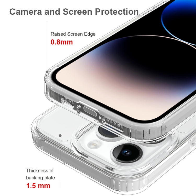  iPhone 15 Pro Skal Akryl/TPU Shockproof Transparent