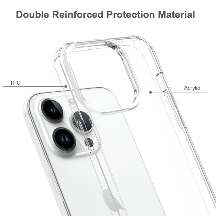  iPhone 15 Pro Skal Akryl/TPU Shockproof Svart