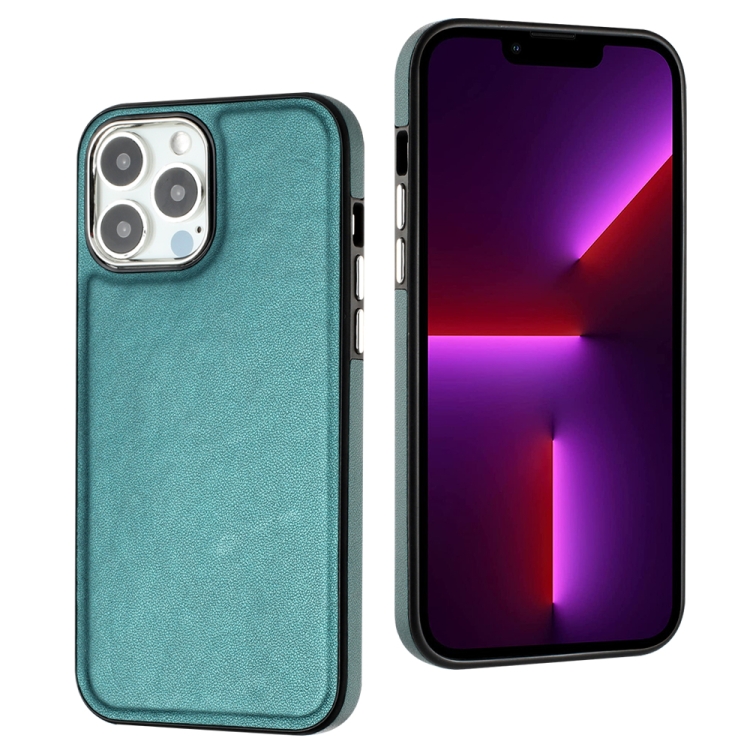  iPhone 15 Pro Skal Läderbelagt Grön