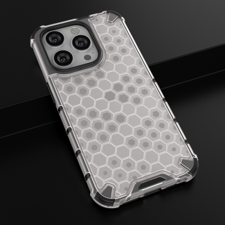  iPhone 15 Pro Skal Honeycomb Shockproof Vit