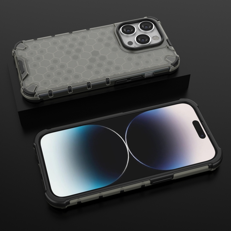  iPhone 15 Pro Skal Honeycomb Shockproof Svart