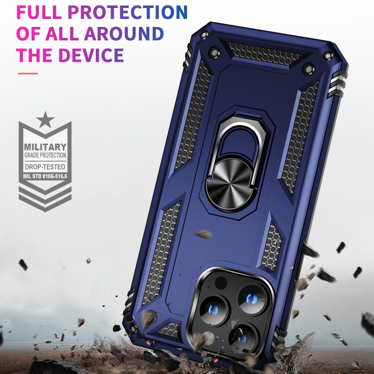  iPhone 15 Pro Skal Hybrid Armor Ring Blå
