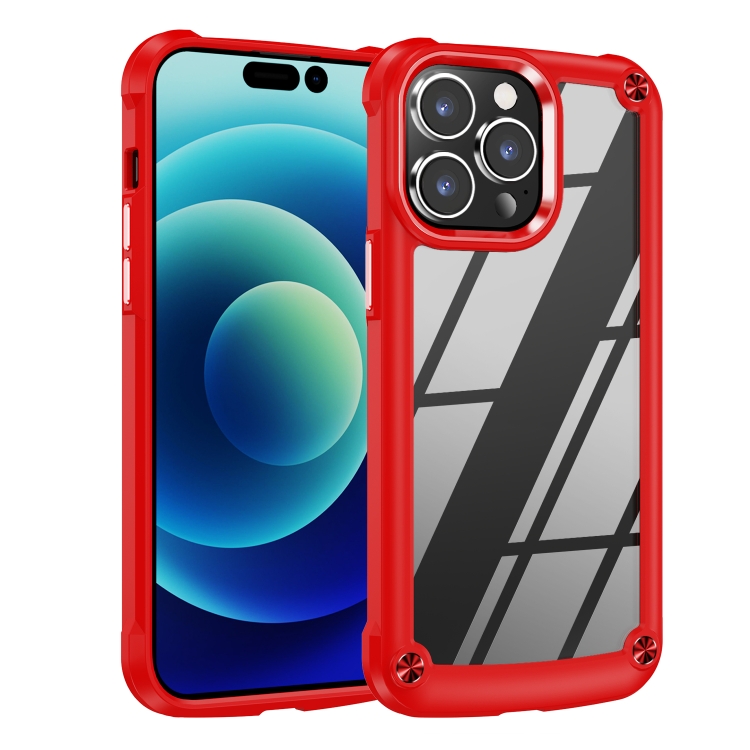  iPhone 15 Pro Skal Shockproof Armor Hybrid Röd