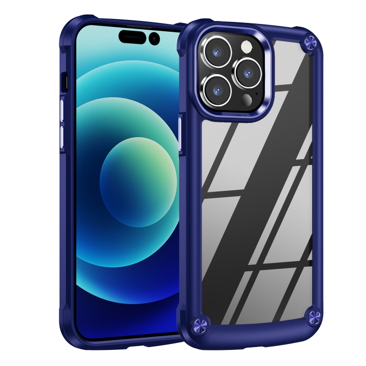  iPhone 15 Pro Skal Shockproof Armor Hybrid Blå